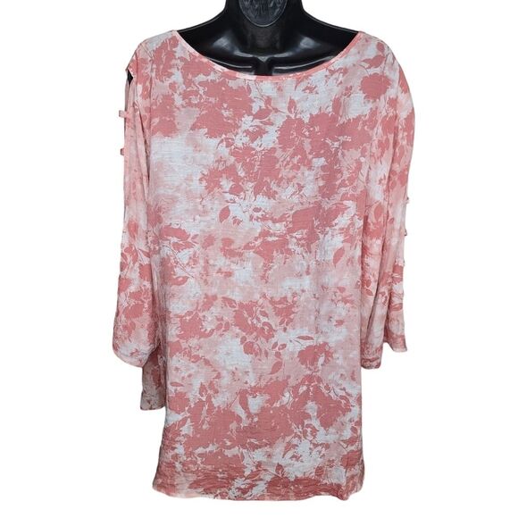 Fred David lattice sleeve peasant top blouse 3x - Picture 5 of 7